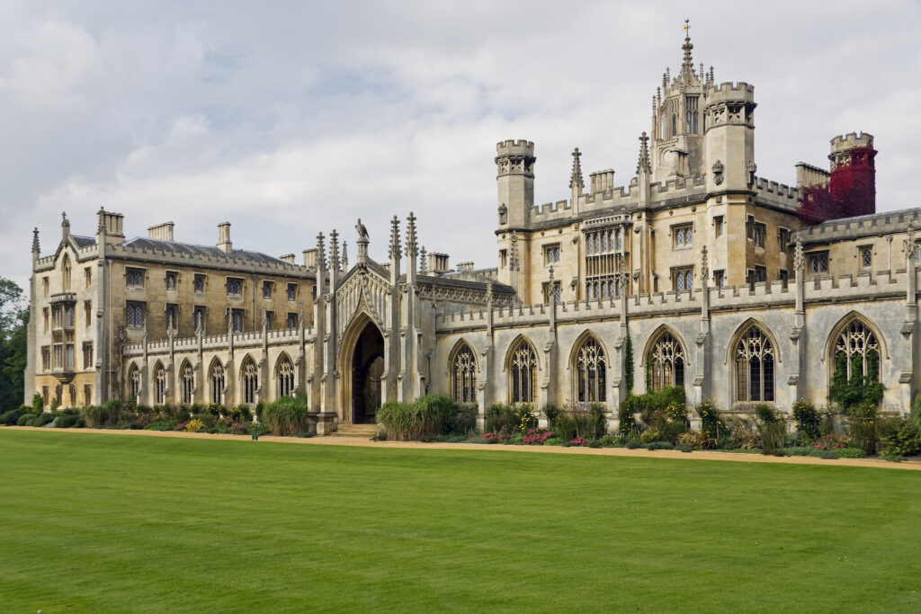 The New Court St John's College at Cambridge University.